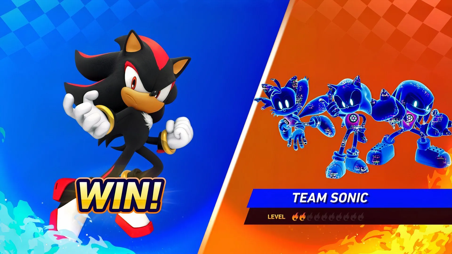 Shadow giành chiến thắng trước Team Sonic trong Race Park — minh họa độ &quot;cheat&quot; của CPU ở cấp cao