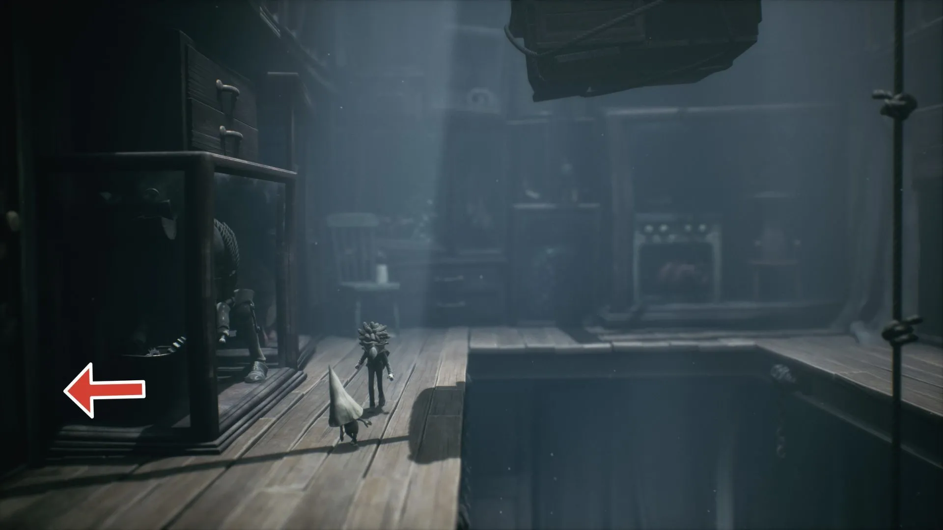 Theo chân Nome chạy trốn để bắt nó, vị trí Chương 3 Little Nightmares 3