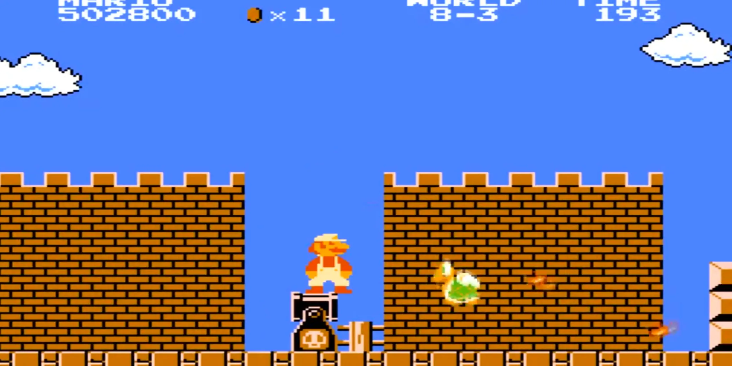 World 8-3 của Super Mario Bros: Hammer Bros khiến đoạn platforming trở nên hỗn loạn và căng thẳng